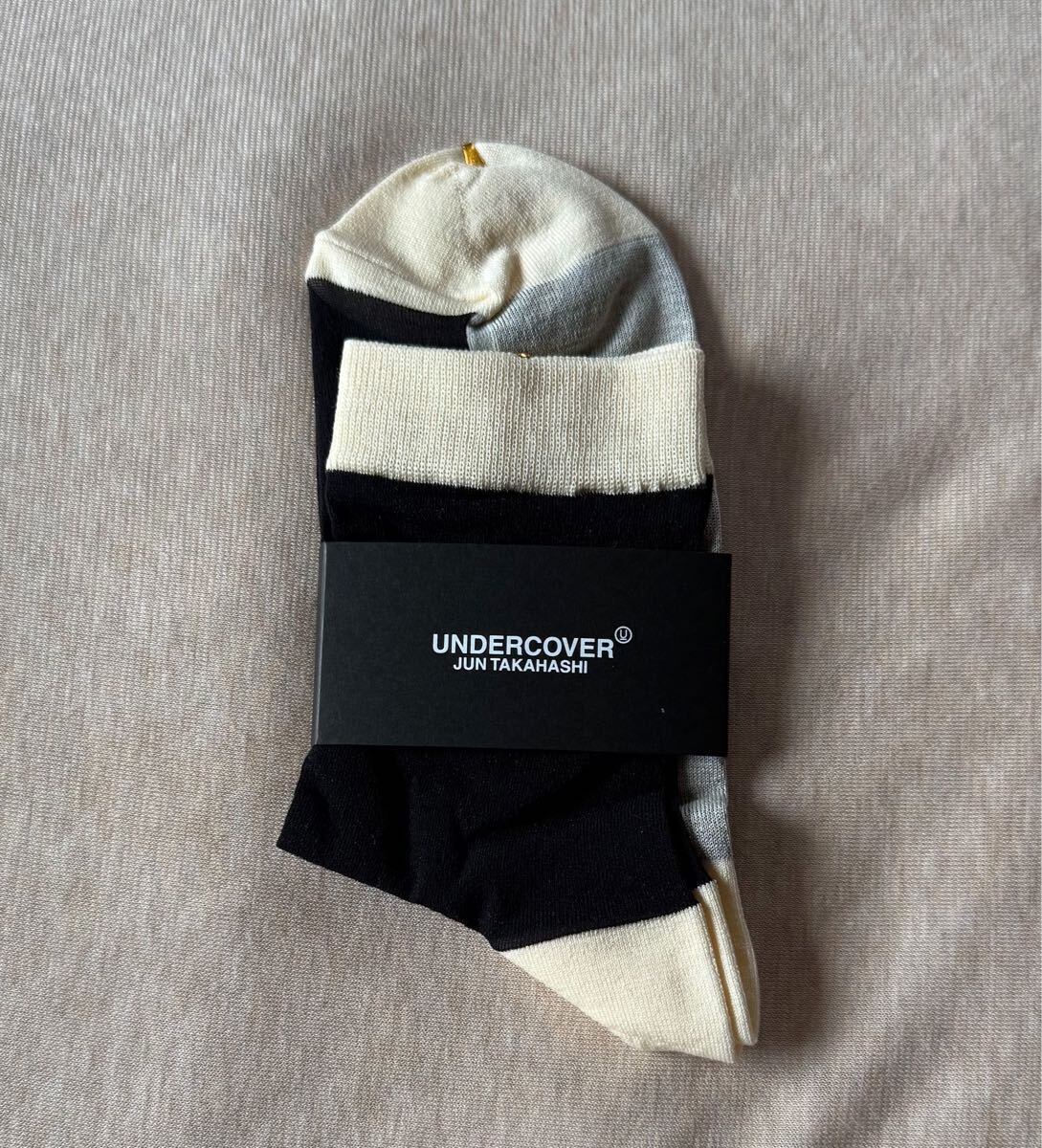 新品 UNDERCOVER カラーブロック ソックス 靴下 25AW 黒 スニーカー シューズ 用 レッグウェア アンダーカバー レディース拍卖