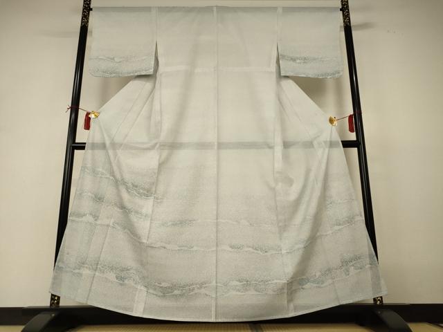 平和屋着物*夏物 洗える最高級着物 <英>はなぶさ謹製 訪問着 絽 霞文 洗える着物 AABI4719jd拍卖