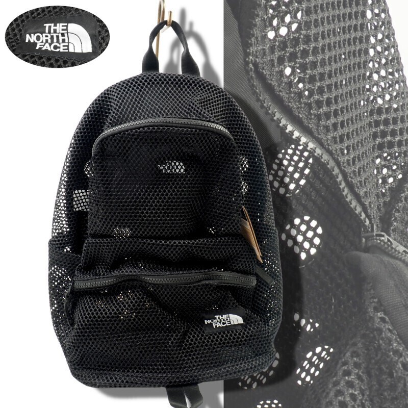 新品正規 ノースフェイス 海外限定 男女兼用 春夏 MESH メッシュ デイパック/リュックサック ブラック(BLK)拍卖