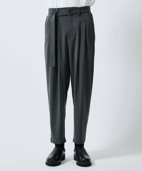 ATTACHMENT アタッチメント 24年春夏 ベルテッド タックワイドスラックスパンツ 送料230円〜 2(M) AP41-105 STUDIOUS別注 カズユキクマガイ拍卖