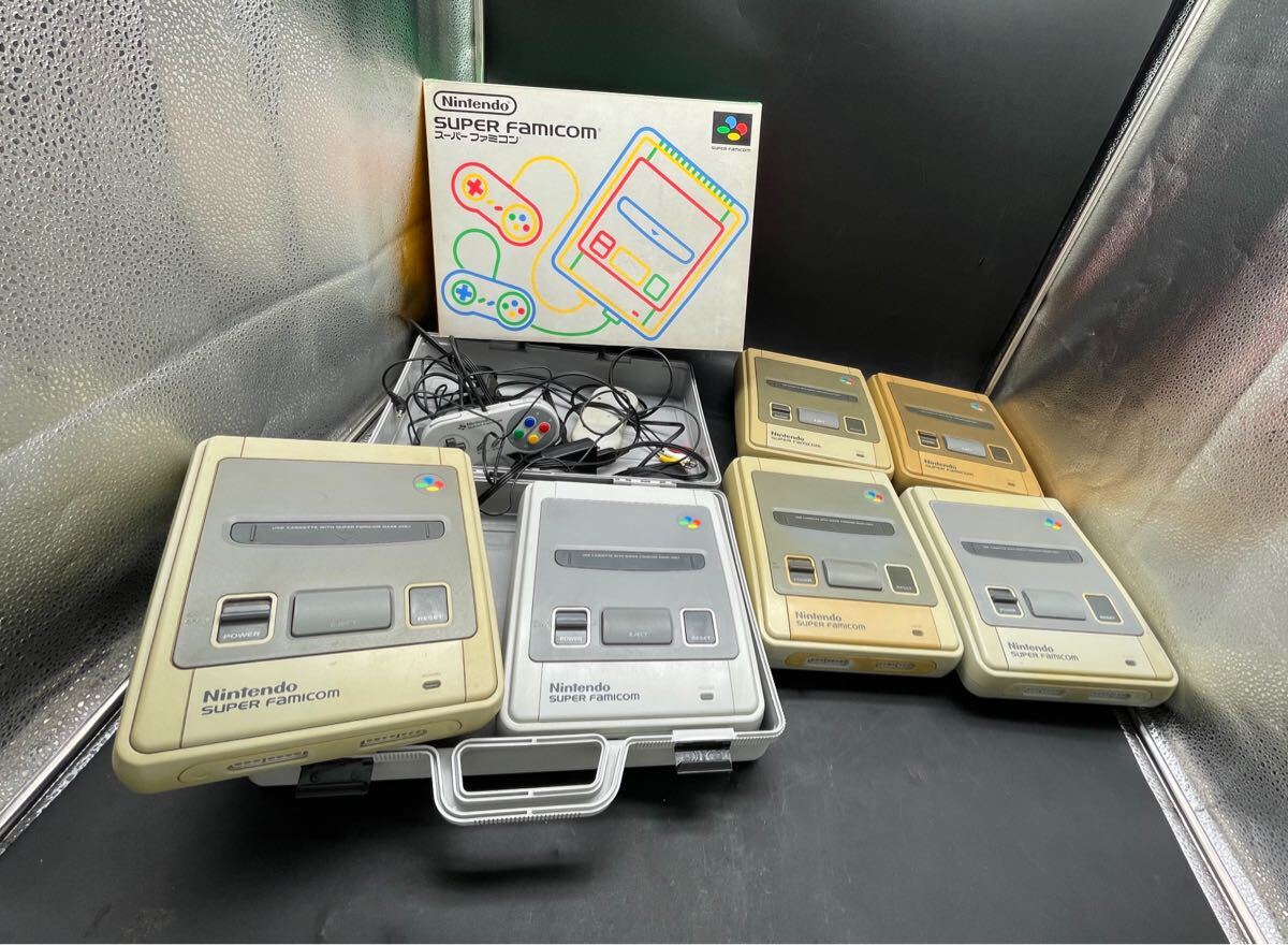 FY A566 Nintendo スーパーファミコン本体おまとめ 計6点 SHVC-001 一部箱ケース入り その他付属あり ジャンク ゲーム ニンテンドー 現状品拍卖