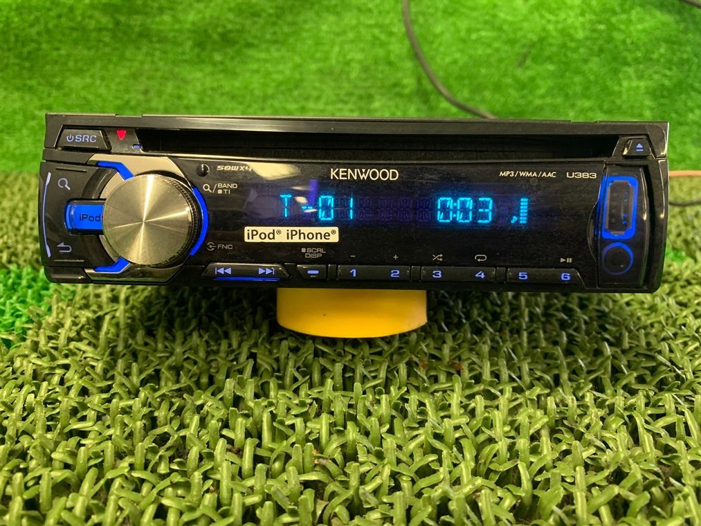 『psi』 ケンウッド U383 フロントUSB & AUX 対応 CDレシーバー 動作確認済拍卖
