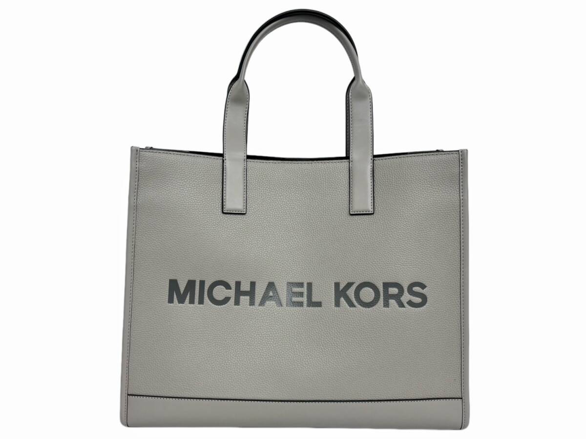 送料無料 美品 マイケルコース シンプル 大きめ トートバッグ ブランド バッグ レザー グレー A4 Michael Kors レディース メンズ拍卖
