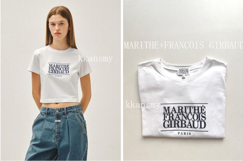 MARITHE+FRANCOIS GIRBAUDマリテフランソワジルボー*クロップドロゴTシャツ拍卖