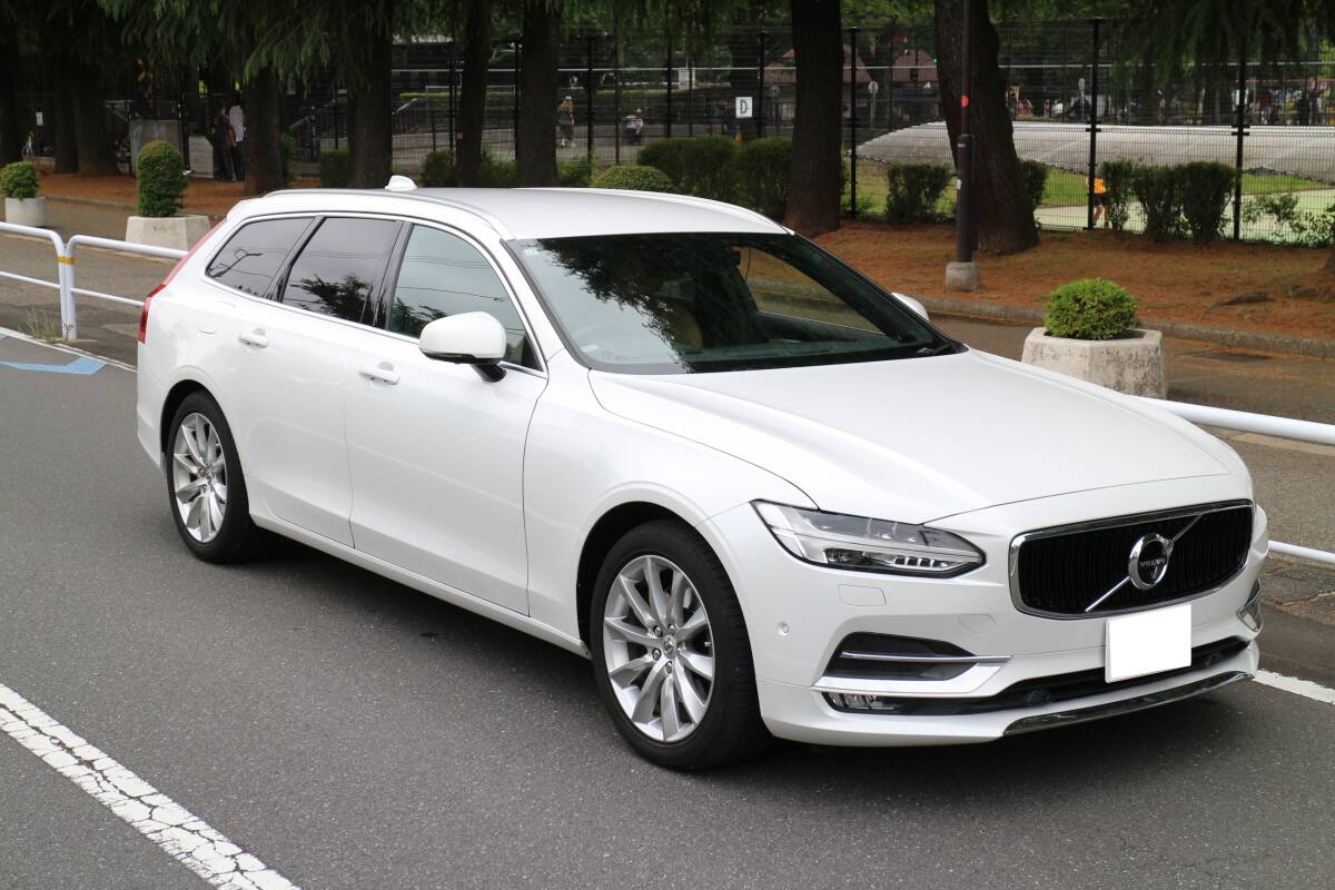 【超美車】H29 ボルボ V90 T5 モメンタム 【検令和8/12】クリスタルホワイトパール/ベージュ革/地デジナビ/360°カメラ/ドラレコ/禁煙/東京拍卖