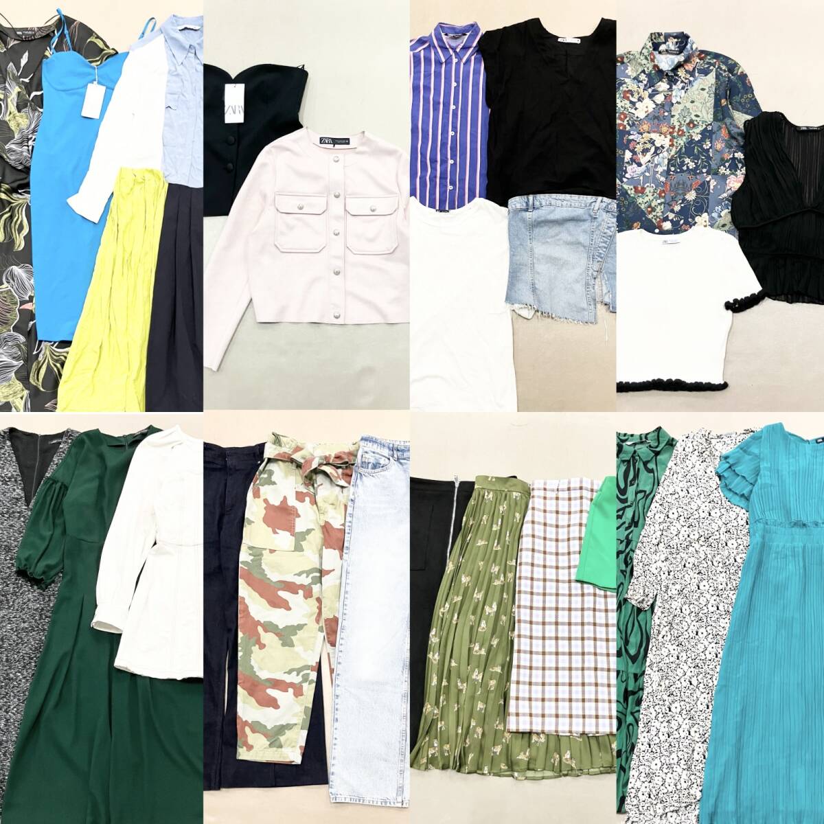 ★ ZARA ザラ 25点 まとめ トップス ボトムス ワンピース アウター ブラウス スカート ザラジョ モード サイズMIX レディース 卸 現状品拍卖