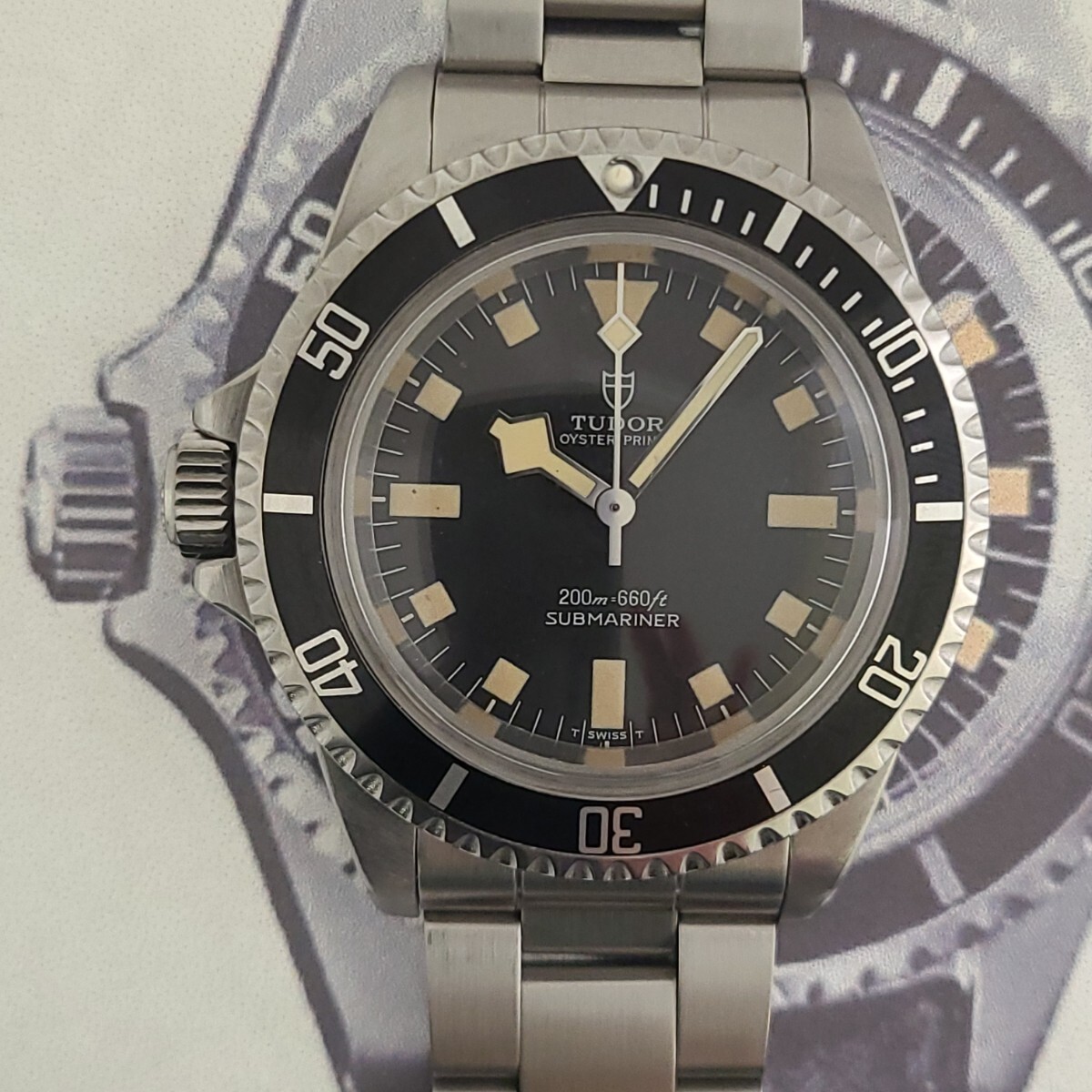 リューズ位置必見 TUDOR チュードルVINTAGE Ref.94010レフティ (LHD) SUBMARINE OYSTER PRINCE SNOWFLAKE 日差調整済拍卖