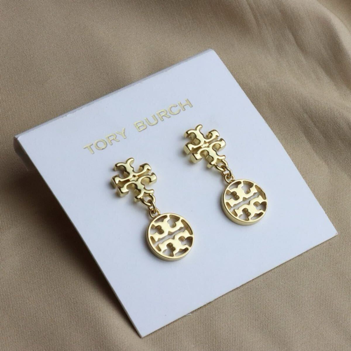 新品未使用 Tory Burch TB53 トリーバーチ 定番 ロゴ ピアス 2連拍卖