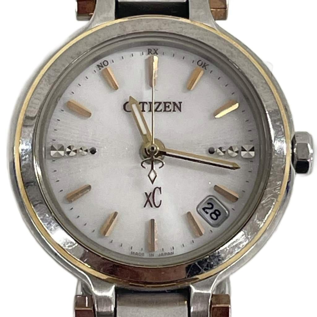 シチズン CITIZEN XC クロスシー ミニソル 腕時計 電波ソーラー 白文字盤 XCB38-9242 /JS拍卖