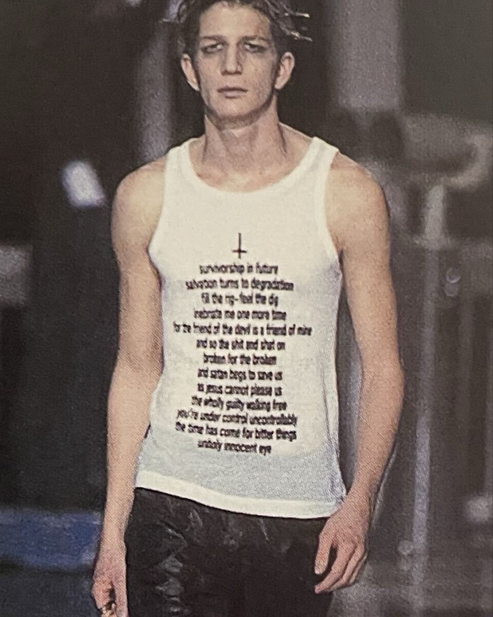 SuperRare 1999SS RYUICHIRO SHIMAZAKI cross tank top Archive collection vintage 90s 00s y2k 超希少 japanese label vkei punk goth 拍卖