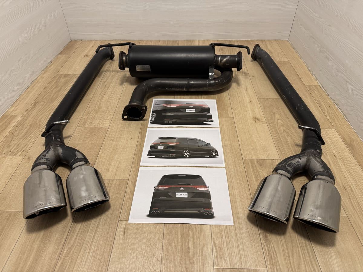 ◎希少◎レア トヨタ 50 エスティマ ロジャム ROJAM 左右出し エキゾースト リア マフラー エアロ スポイラー TRD ダブル 後期 拍卖