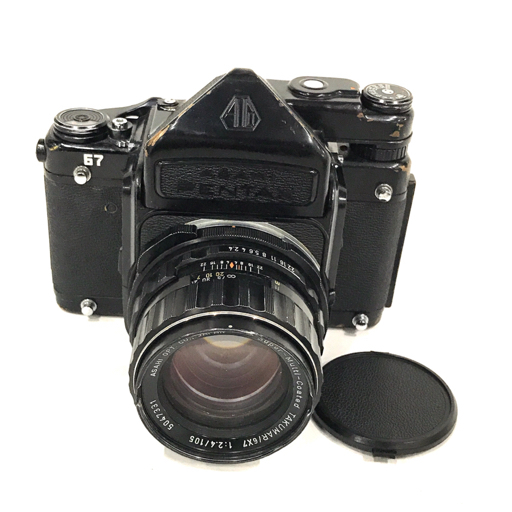 Pentax 67 TTL Super-Multi-Coated TAKUMAR 6×7 105mm F2.4 中判 ペンタックス ボディ フィルムカメラ 光学機器拍卖