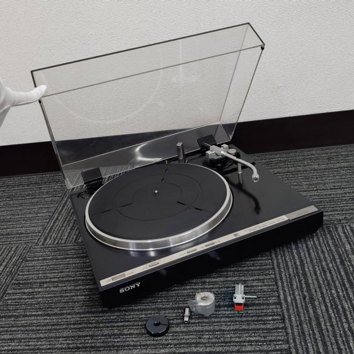 Y409-F15-332 SONY ソニー フルオートレコードプレーヤー PS-X55S SONY XL-15 通電/回転動作確認済み FG拍卖