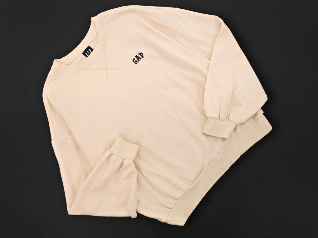 GAP ギャップ ロゴ 刺 トレーナー スウェット sizeXS/ライトベージュ ■◇ ☆ gea1 レディース拍卖
