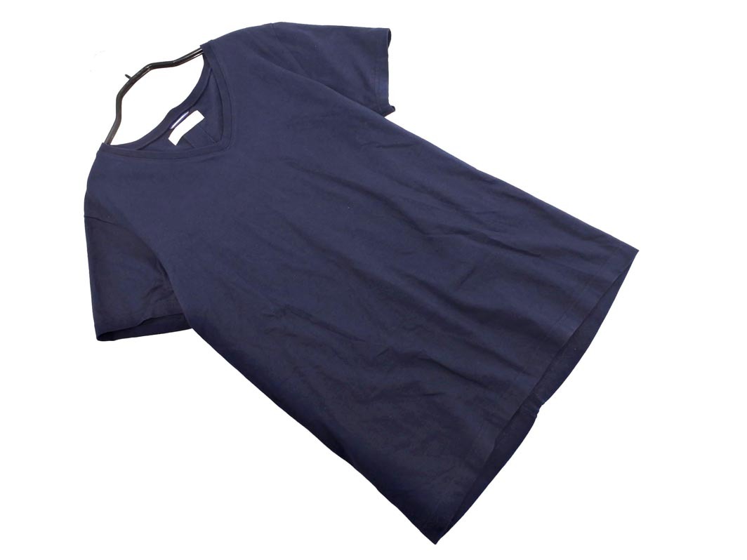 ネコポスOK junhashimoto ジュンハシモト Vネック Tシャツ size3/紺 ■◆ ☆ geb4 メンズ拍卖