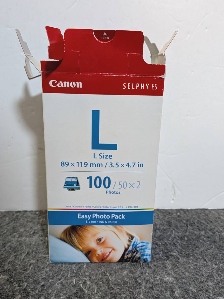 canon SELPHY ES キャノン セルフィー Lサイズ イージーフォトパック E-L100 インク ペーパー 89×119mm 3.5×4.7in 開封済み 期限切れ/OG拍卖