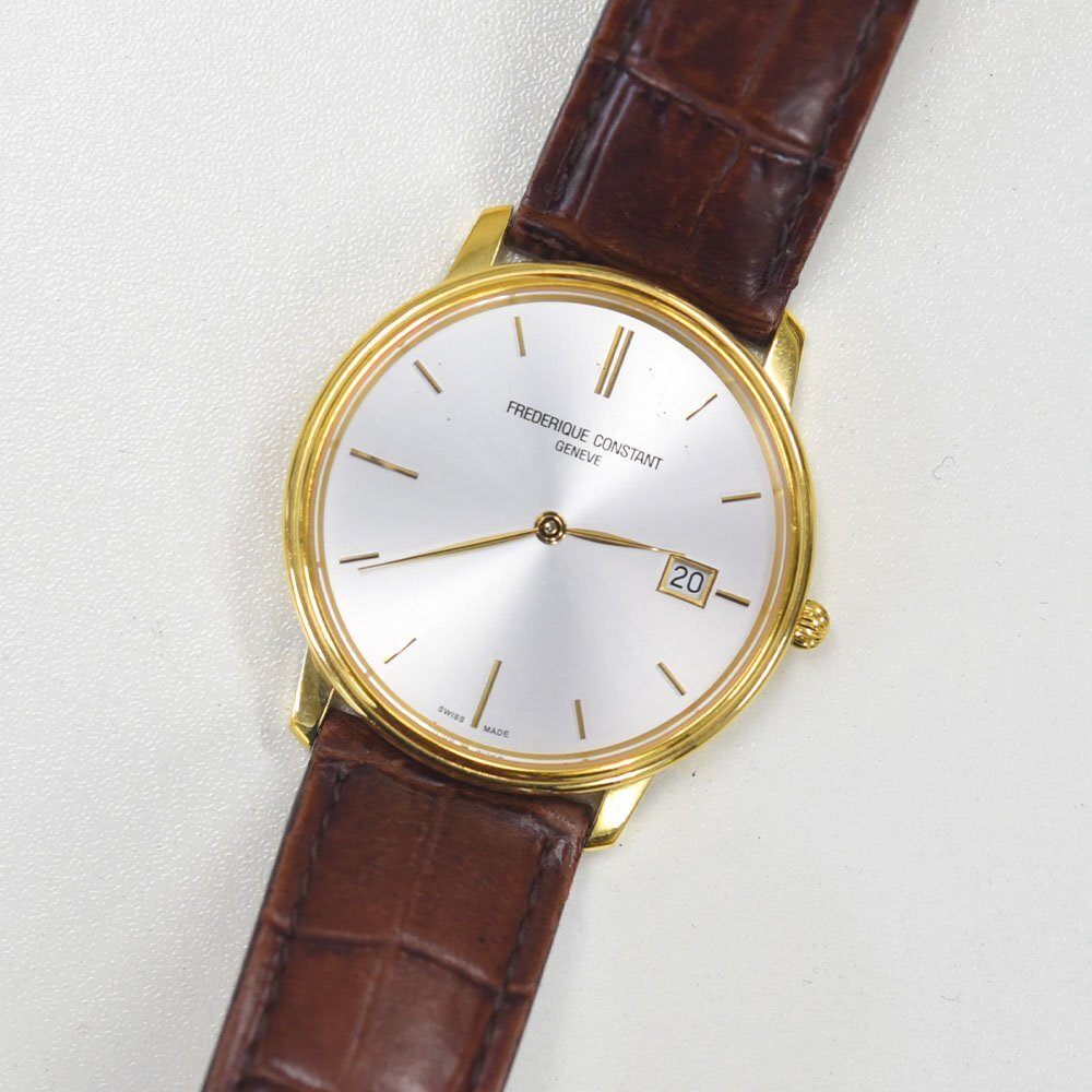 1円 可動品 腕時計 フレデリック・コンスタント FREDERIQUE CONSTANT クォーツ メンズ 同梱不可拍卖