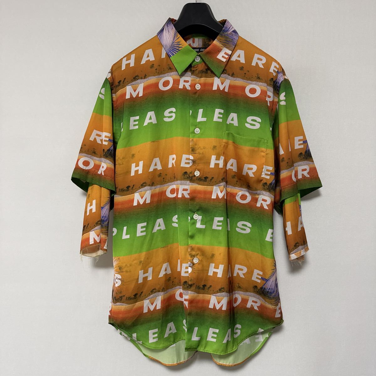 美品 AD 2020 COMME des GARCONS HOMME DEUX artwork byPHILIPPE SAVOIR ポリ プリント シャツ S コムデギャルソンオム ドゥ SHIRT拍卖