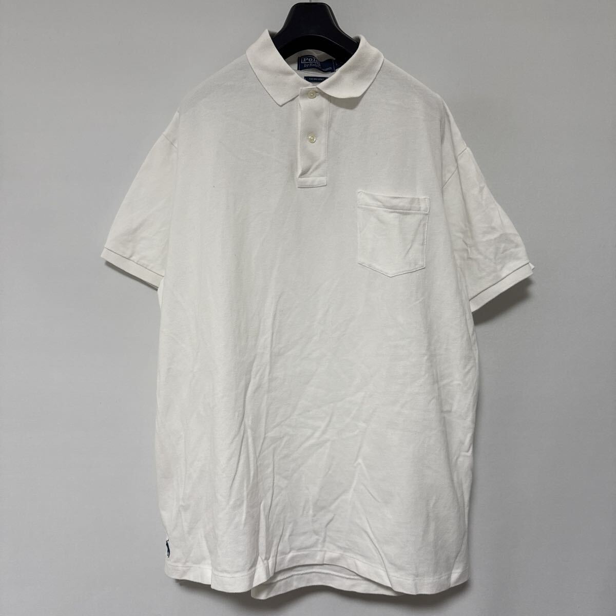美品 polo ralph Lauren BIG SHIRT 裾 ポニー 鹿の子 ポロ シャツ L ポロ ラルフローレン ビッグ シャツ shirt拍卖