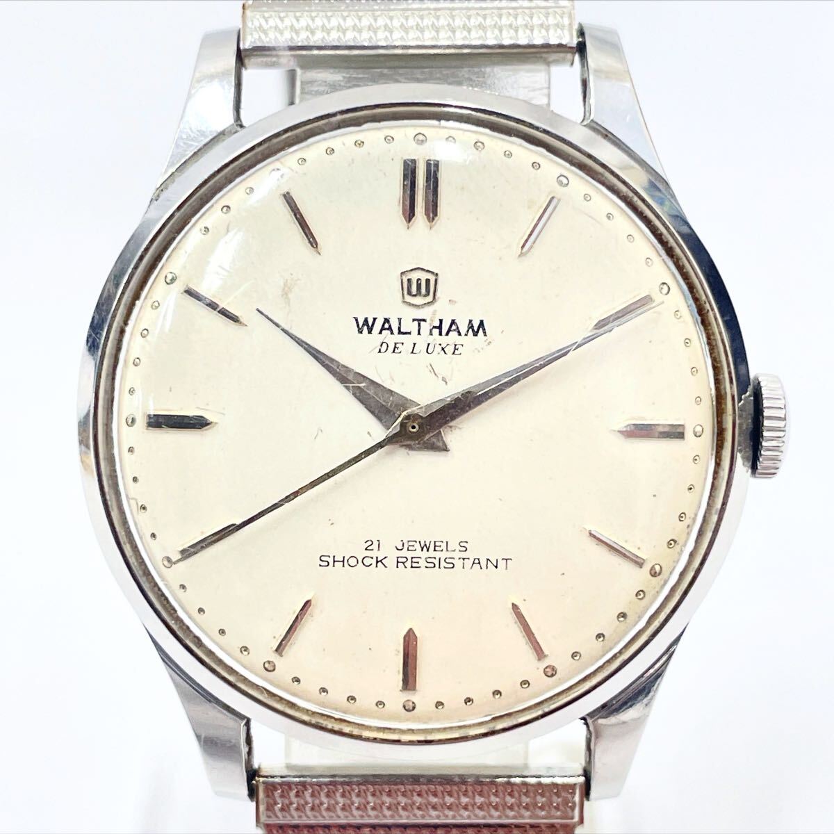 稼働品 WALTHAM DELUXE ウォルサム デラックス 21石 685665 手巻き メンズ 腕時計 拍卖