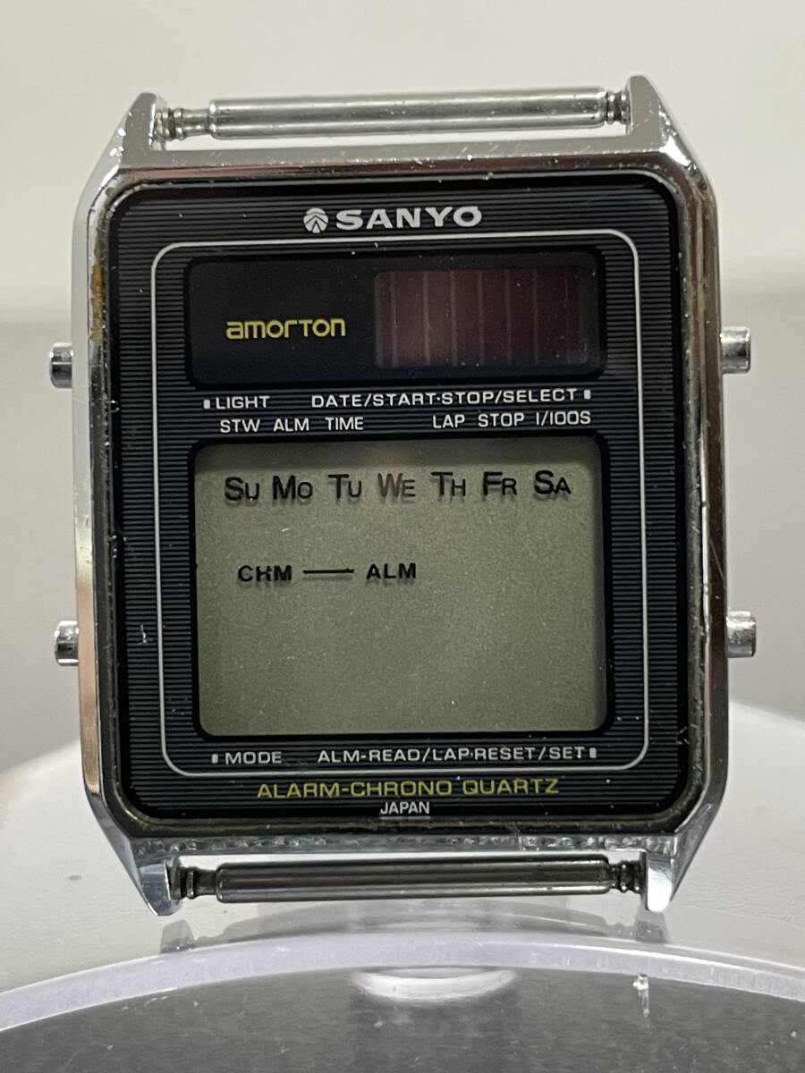 WA411 動作未確認 SANYO サンヨー amorton アモルトン デジタル QUARTZ クォーツ 腕時計 フェイスのみ拍卖