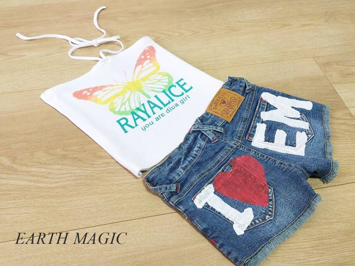 アースマジック EARTHAHGIC ショートパンツ&チューブトップ【130~140】他にも購入すると送料無料!拍卖