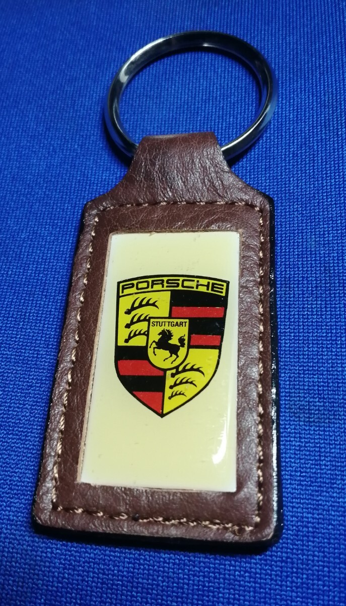 ビンテージ ★当時物 PORSCHE キーホルダー 本革 ★ポルシェ 911 928 944 356 959 996 991 カレラ ボクスター カイエン レザー 旧車拍卖