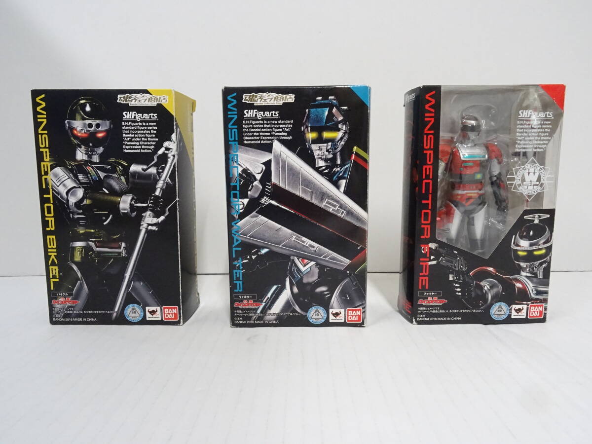 HO-280◆バンダイ S.H.Figuarts 特警 ウインスペクター バイク/ファイヤー/ウォーター 3点まとめて 中古品拍卖