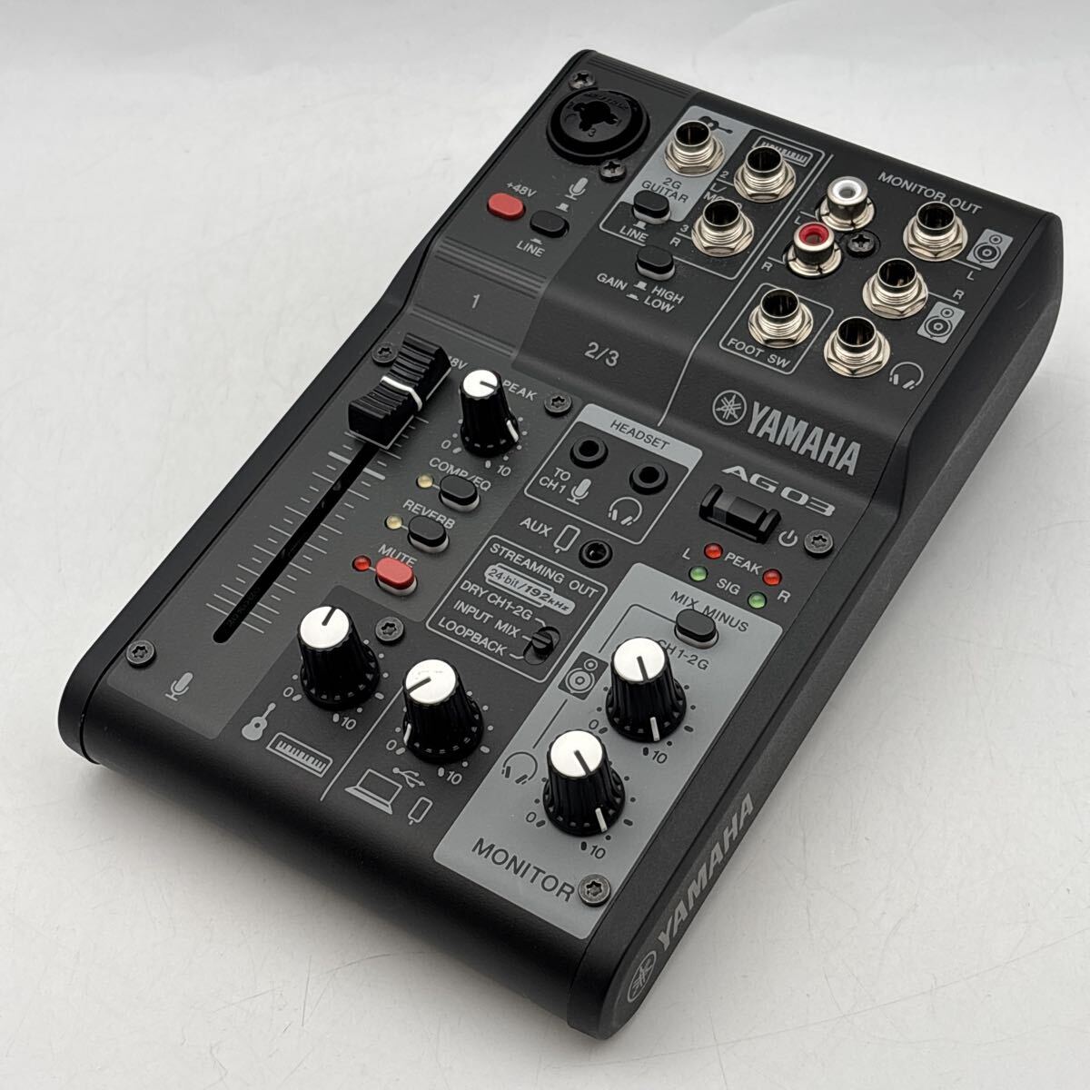 φ YAMAHA AG03MK2 ライブストリーミングミキサー USBオーディオインターフェース 配信機材 通電確認済 現状品 本体のみ 付属無 簡易梱包拍卖
