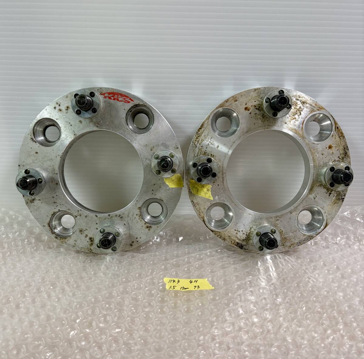 KICS キックス 協永 KYO-EI スペーサー/PCD114.3/4H/15㎜/1.5/ハブ73/ナット ※スペーサー&ナットのみ※ 508拍卖