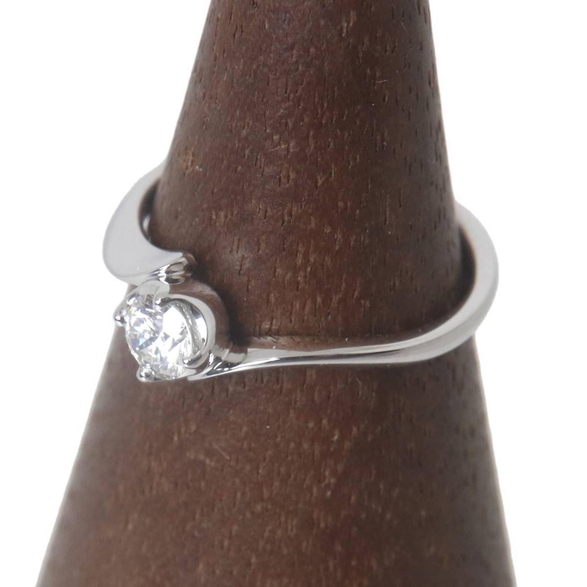 4℃/ヨンドシー Pt950 プラチナ ダイヤリング 0.258ct 8号 IS 磨き仕上げ品 Sランク拍卖