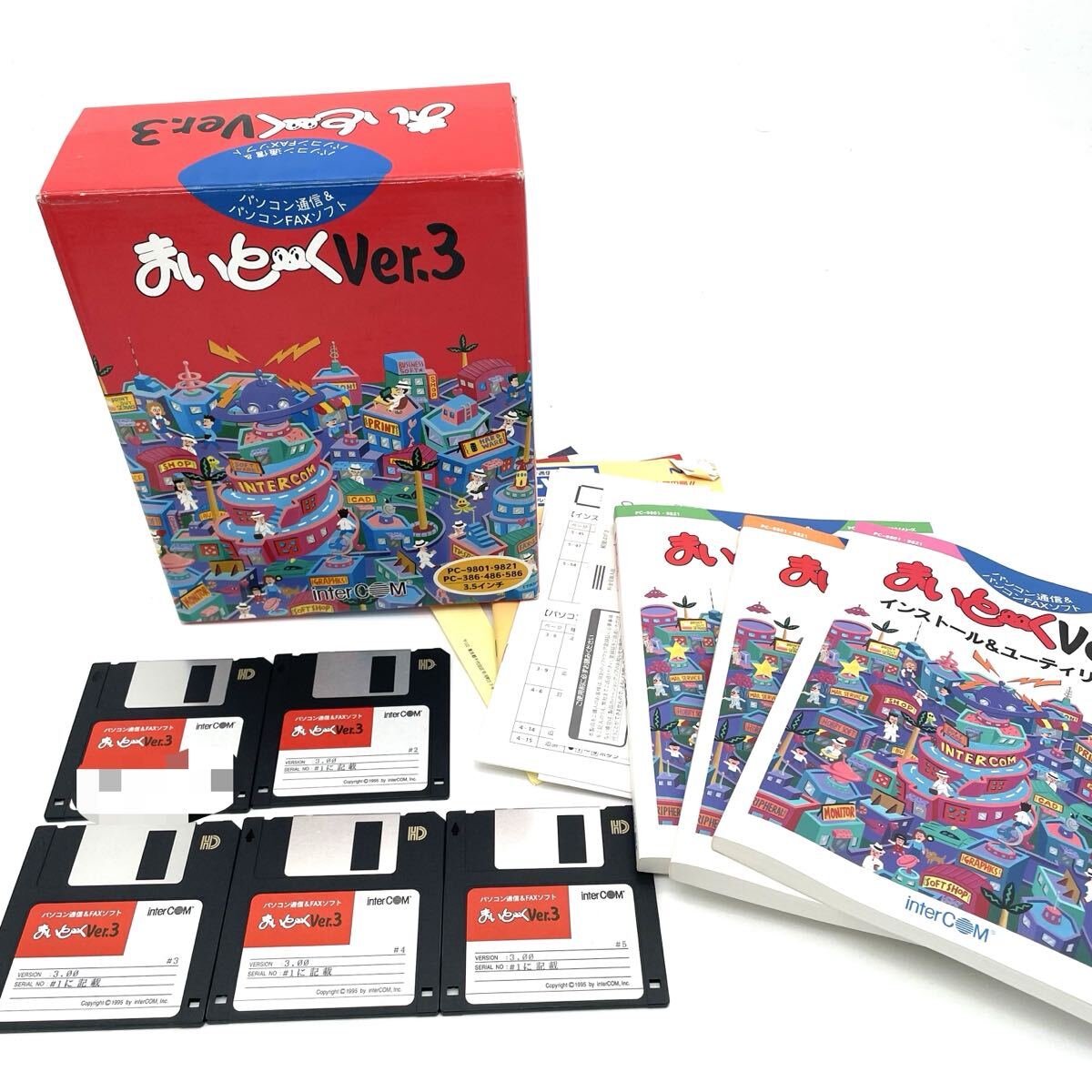 【希少・当時物】PC-9801/9821用 まいと〜く Ver.3 3.5インチFD パソコン通信&FAXソフト インターコム レトロPC NEC フロッピーディスク②拍卖