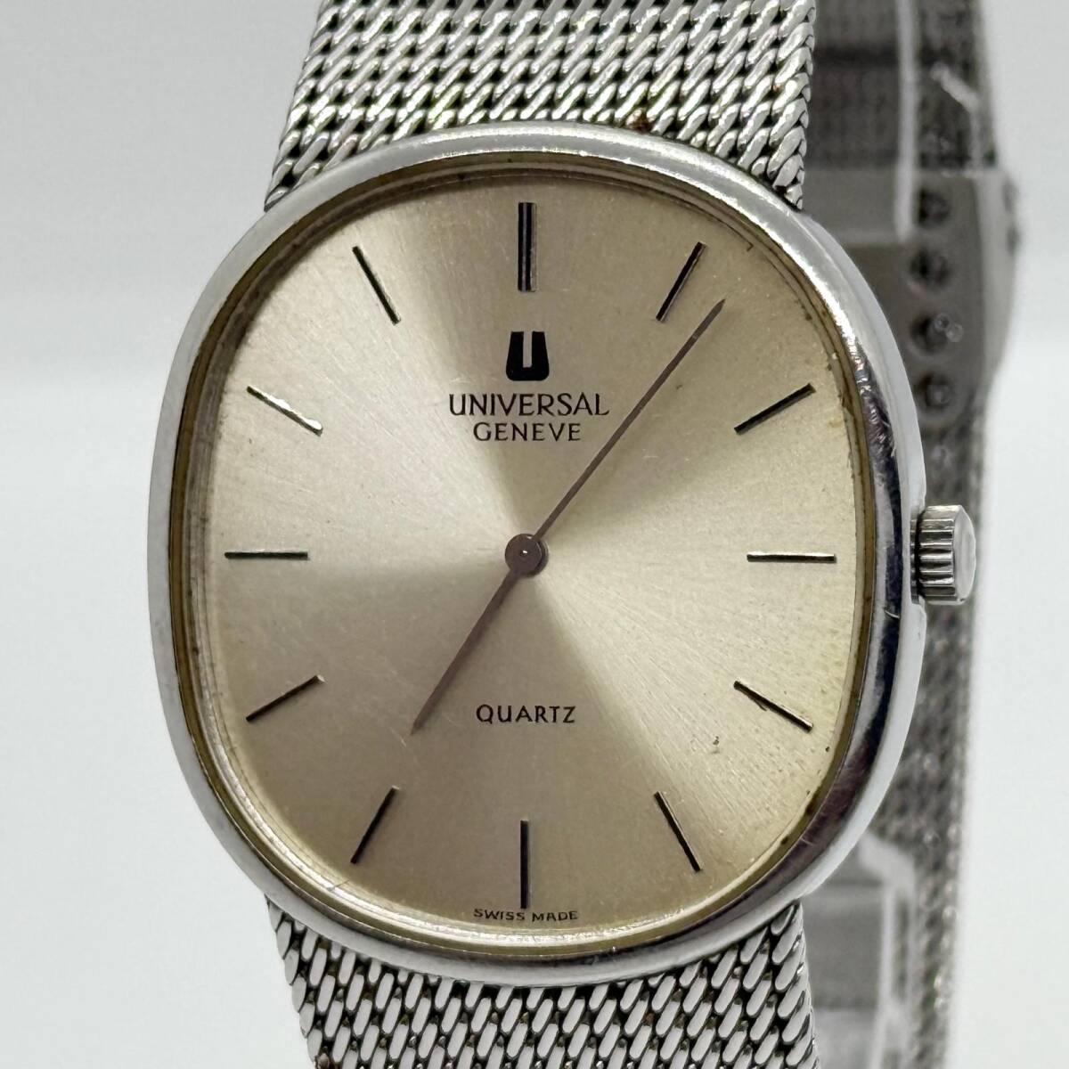 Universal Genve ユニバーサル・ジュネーブ オーバル2針 817 051 シルバー QZ メンズ 腕時計 稼働品拍卖
