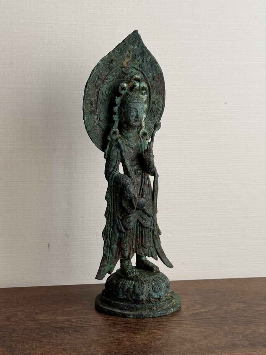 中国古美術 仏教美術 時代物 仏像 青銅 高い:21.2cm拍卖