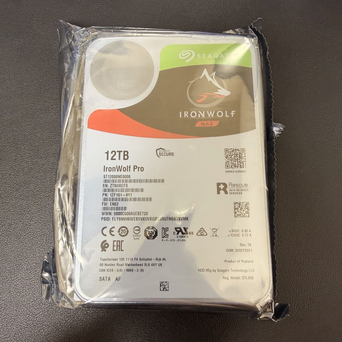 Seagate HDD ST12000VN0008 IronWolf 12Tb拍卖