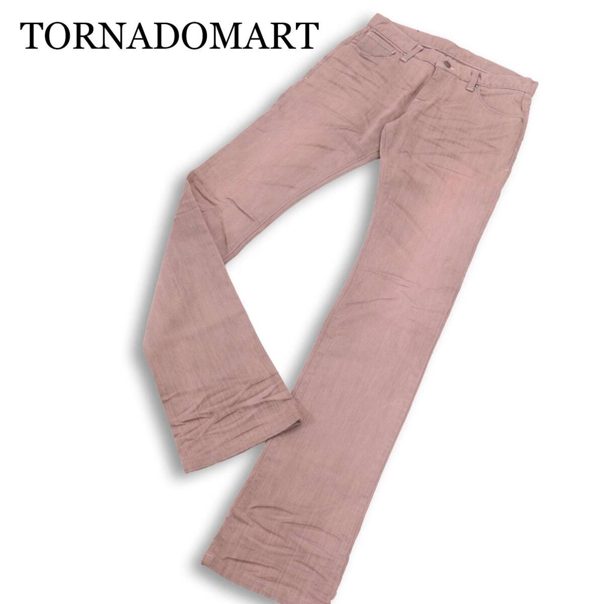 22SS★ TORNADOMART トルネードマート シワ加工★ アクア ヴィンテージ シューカット デニム パンツ ジーンズ Sz.M メンズ拍卖