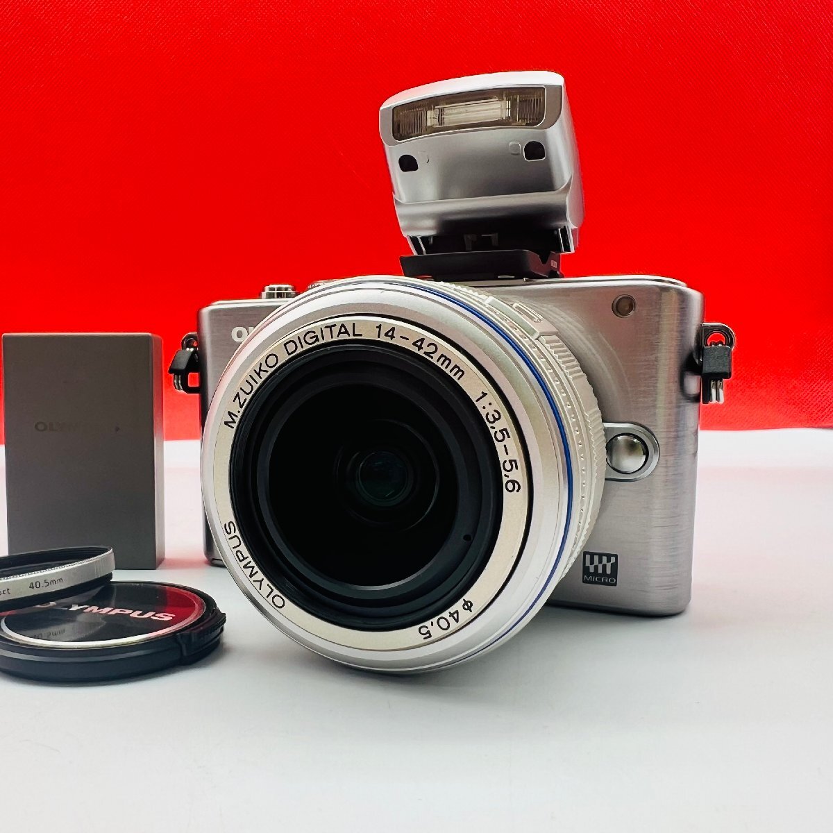 K542 OLYMPUS PEN Lite E-PL3 M.ZUIKO DIGITAL 14-42mm F3.5-5.6 4FS1 デジタルミラーレスカメラ 動作品 オリンパス拍卖