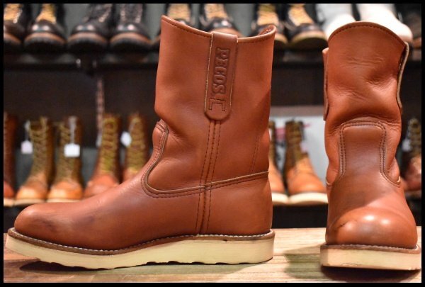 【6D 良品 08年】レッドウィング 8866 ペコス 赤茶 オロラセット クッションソール ブーツ redwing pecos HOPESMORE拍卖