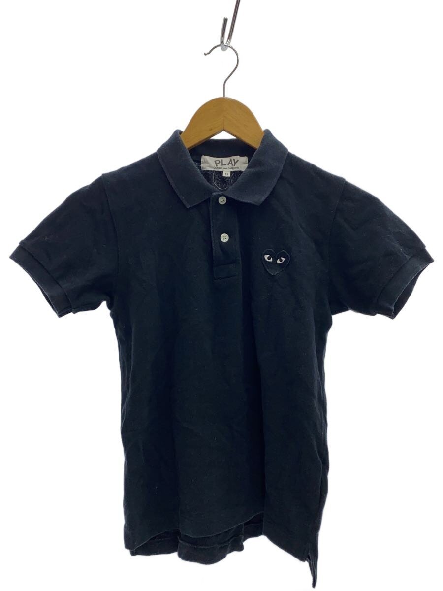 PLAY COMME des GARCONS◆ポロシャツ/S/コットン/BLK/AZ-T065//拍卖