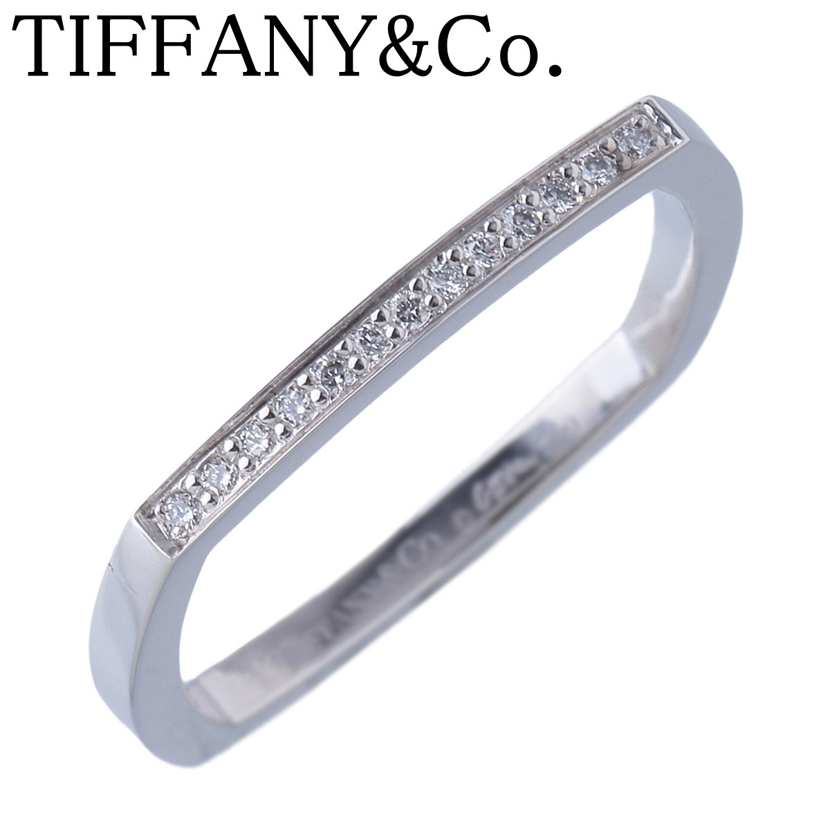 ティファニー トルク ダイヤ リング 約9.5号 幅1.6mm 750WG フランクゲーリー 新品仕上げ済 TIFFANY【26037】拍卖