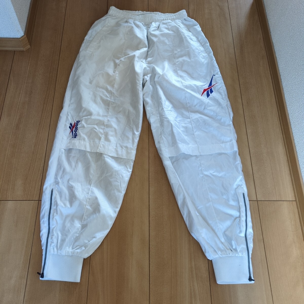 Reebok リーボック ナイロンパンツ ウインドブレーカー パンツ ホワイト S 白拍卖