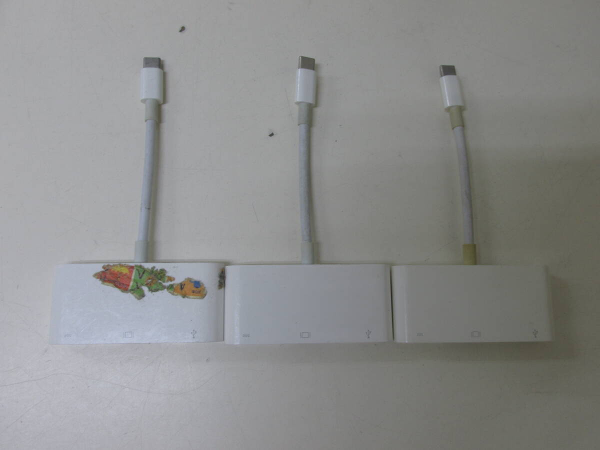 ◆ 純正 Apple アップル A1620 USB-C VGA Multiport アダプタ 計3点セット /0512SA-C 拍卖