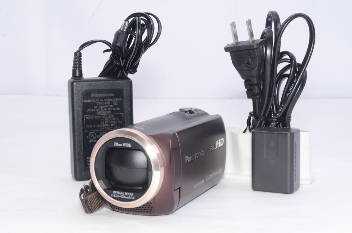 Panasonic デジタルハイビジョンビデオカメラ V520 内蔵メモリー32GB ブラウン HC-V520M-T #2605057A拍卖