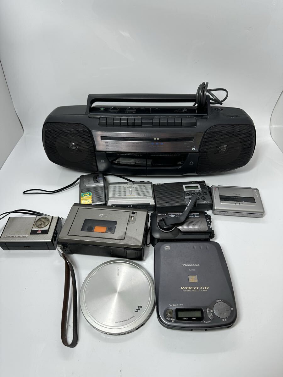 502 ラジオ CDプレイヤー カセット Panasonic SONY オーディオ機器 ラジカセ D-EJ955 ジャンク拍卖
