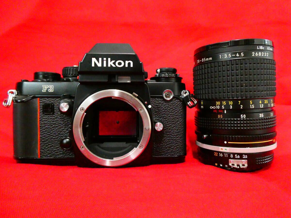 Nikon ニコン F3 アイレベル 一眼レフ フィルムカメラ ボディ レンズ ZOOM NIKKOR 28 85mm 1:3.5 4.5 拍卖