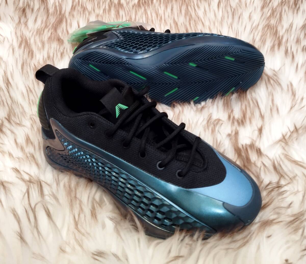 《激安即決》Adidas JQ6135 ANTHONY EDWARDS 1 LOW24.0cm《アークティックナイト/コアブラック/スクリーミンググリーン》拍卖