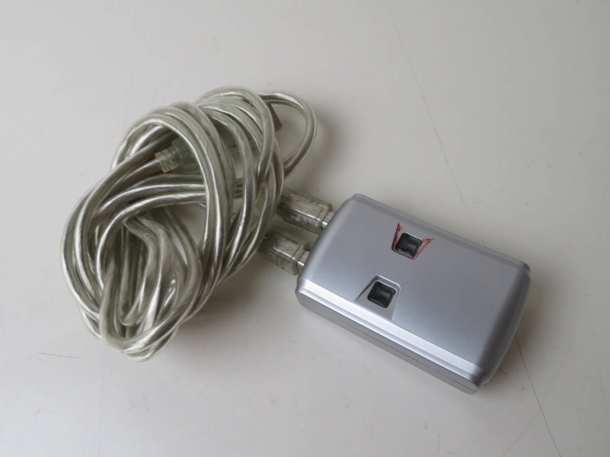 ◆ELECOM エレコム USB2.0 手動切替器 USS2-W2 ケーブル2本付 2台で1台のUSB機器を共有 PC 周辺機器 プリンター 切り替え拍卖