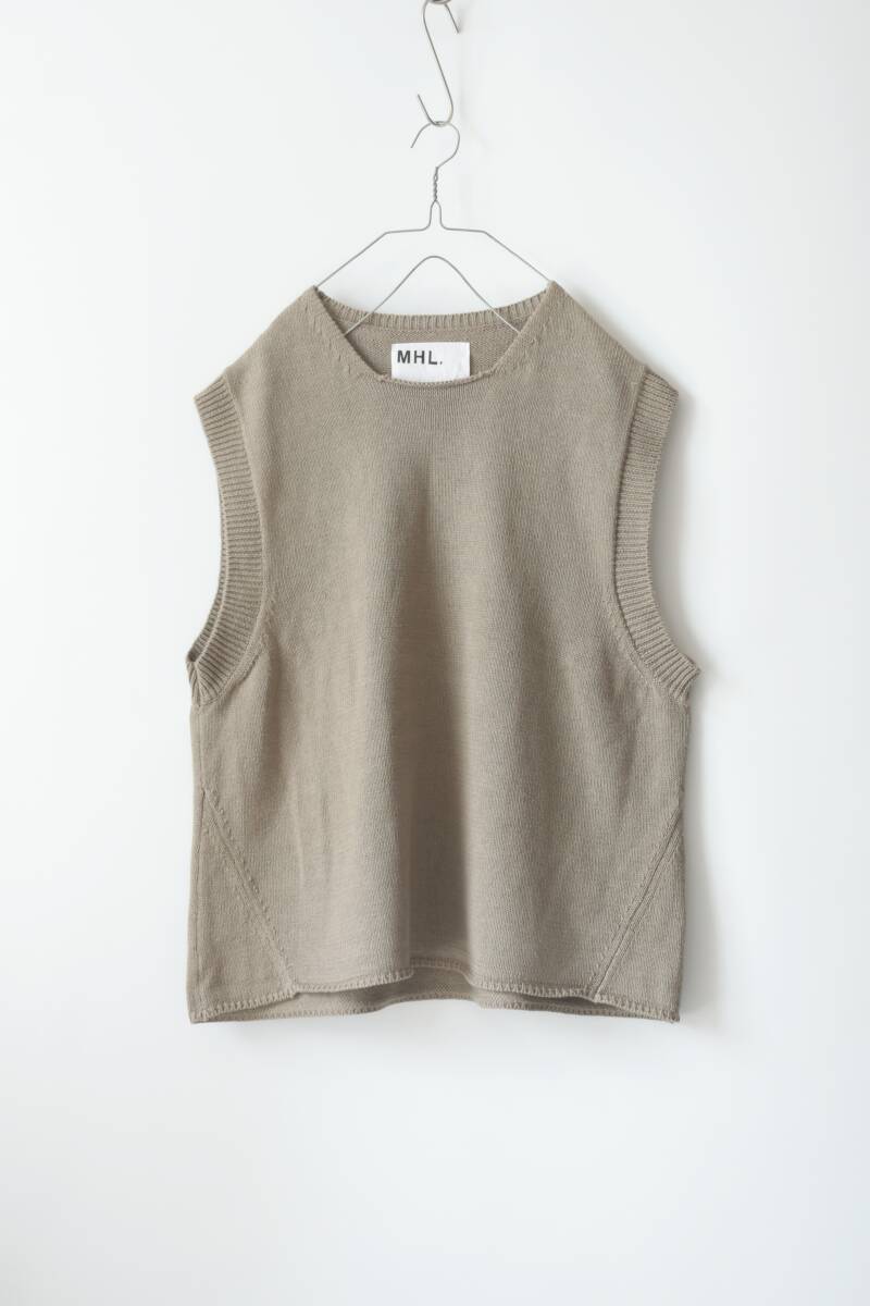 MHL.:FADED COTTON LINEN KNIT/コットンリネンニット/ベスト/エムエイチエル/サイズ2拍卖