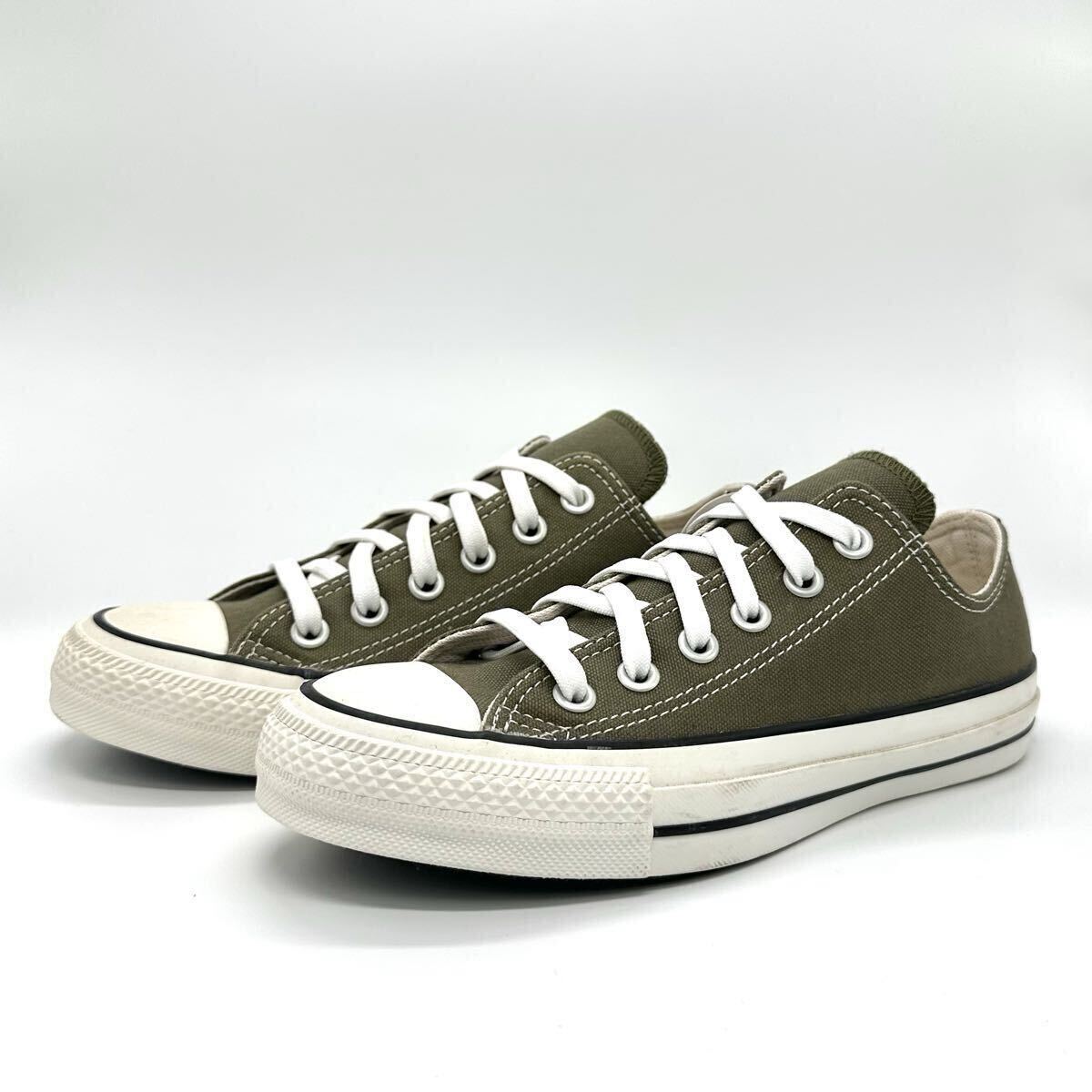 CONVERSE ALLSTAR 100COLORS OX コンバース オールスター ローカット 23.5cm 1SC152 キャンバス カーキ レディース スニーカー拍卖