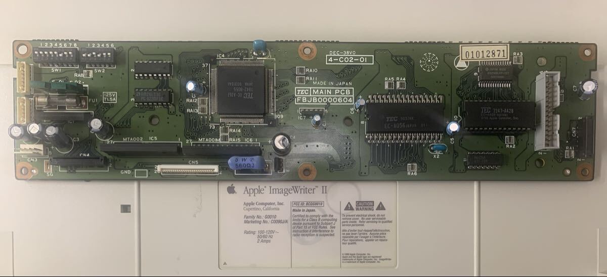 Apple Imagewriter II TEC MAIN PCB FBJB0000604 4-C02-01 現状品拍卖